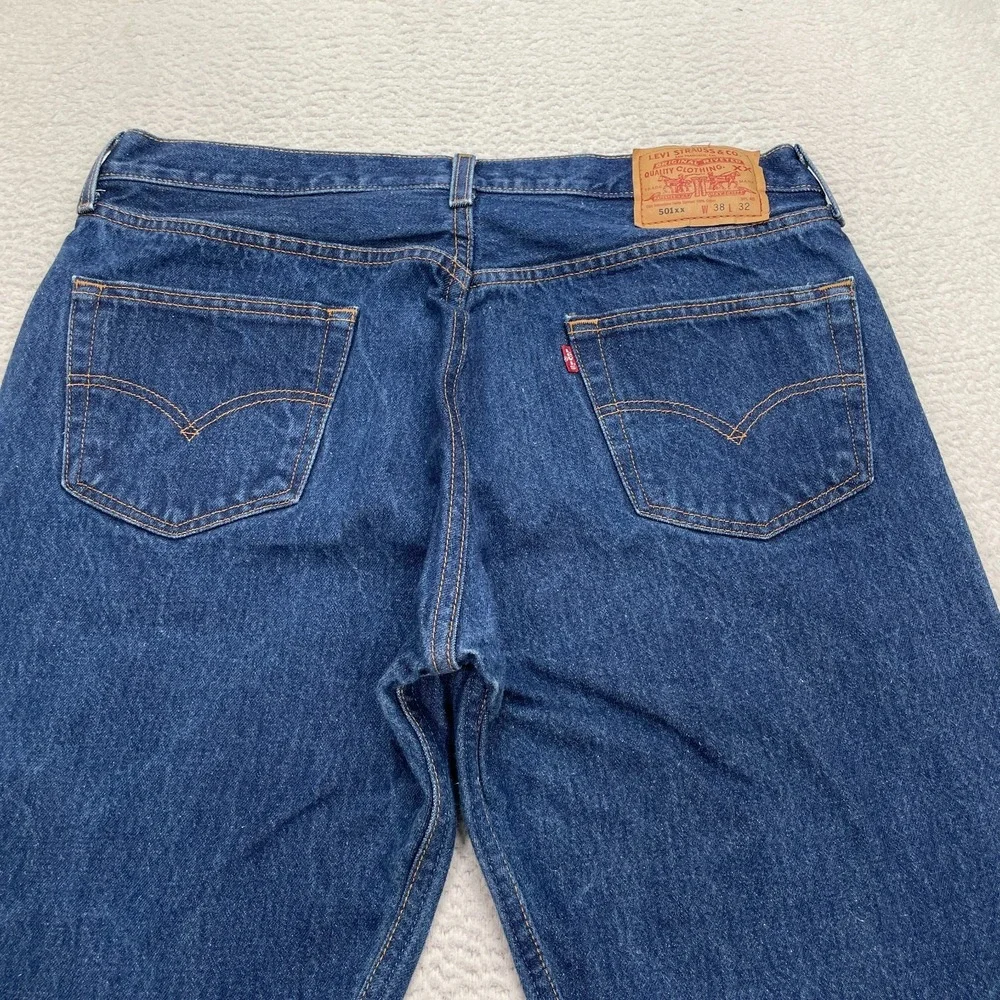 Vintage Levis 501xx‎ Jeans Men's Size 38X32 (Fits 36X29) Y2K Denim Button Fly